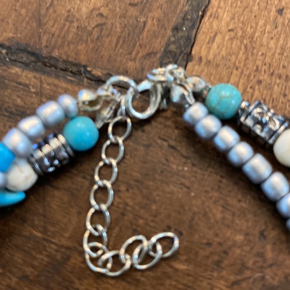 Silver and turquoise bracelet - Picture 6 of 8